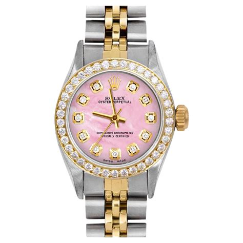 rolex oyster perpetual ladies pink leather band serpulative|rolex oyster perpetual datejust pink face.